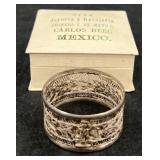 Antique Carlos Deeg Sterling Filigree Napkin Ring