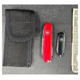 2 Victorinox Swiss Army Knives w Case