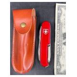 Multitool Pocket Knife w Leather Sheath