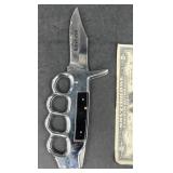 Folding Knuckle Grip Knife 440 Stainless