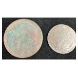 1775 Great Britain 1/2-Penny & 1797 Penny