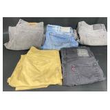 5 Pairs Men's Denim & Khaki Pants, Various Brands