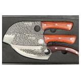 Topfeel 3-Piece Butcher Knife Set w Box