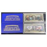 2 U.S. Commemorative Donald Trump$2 Bills w COAs