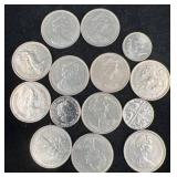 14 Various World Coins  Great Britain +