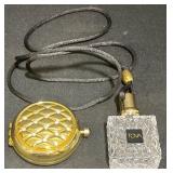 TOVA Solid Perfume Compact & Mini Bottle Necklace