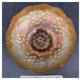 Vintage 9"IridescentCarnival Glass Bowl