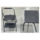 Cosco 2-Step Stool & Small Folding Table