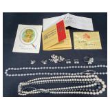Vintage Majorica Pearl Necklaces, Earrings & Pin
