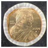 $25 Roll of Sacagawea Dollar Coins