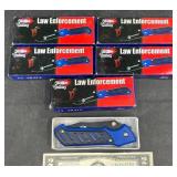 5 Frost Cutlery Law Enforcement Knives w Boxes