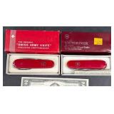 2 Victorinox Huntsman Swiss Army Knives in Boxes