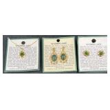 3 Vintage NOS Wyoming Jade Jewelry Pieces