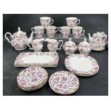 Grace's TeaWare Purple Floral Tea Set