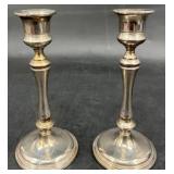 Pair Ianthe of England Silverplate Candlesticks