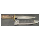 Teddy Roosevelt Wood Handle Bowie Knife w Guard