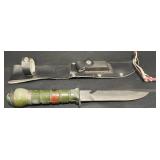 Survival Knife Compass Handle & Sheath