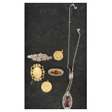 Jewelry Lot  Antique Sterling Silver +