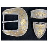Classic Western Belt Buckle 3-Piece Set