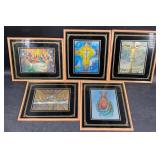 5 Framed 3D Religious Art Prints  Last Supper +