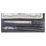 Vntg Sterling Handle Letter Opener & Scalpel Knife