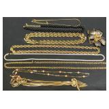 Vintage Monet Signed Jewelry Necklaces & Brooch