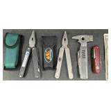 4 Assorted Multi-Tools & 2 Cases
