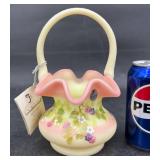 Fenton Ceramic Basket Hand Painted & Numbered
