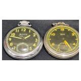 2 Vintage Pocket Watches  Westclox Pocket Ben+