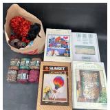4 Latch Hook Kits & Novelty Yarns
