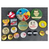 17 VintagePinback Buttons Pop Culture, Comics+