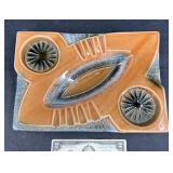 Vintage Art Deco MCM Ceramic Ashtray Cup Holder