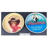 2 Metal Beer Serving Trays - Olympia & Hamm