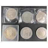6 UK 5-Pound Commemorative Coins 2001-2005