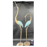 2 Decorative Yard Cranes
