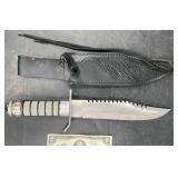 Maxam Survival Knife w Compass & Sheath