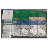 21 Empty Coin Collection Books & 6 Coin Holders