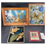 4 Vintage Framed Wall Art  Norman Rockwell +