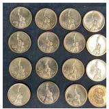 16 Dollar Coins- Liberty Innovation & John Adams