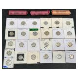 3 Rolls Lincoln Steel Pennies & 25 Mercury Dimes