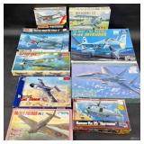 9 Vintage Aircraft Model Kits - Spitfire +