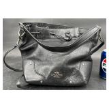 Coach Black Leather Drawstring Bucket Bag Purse