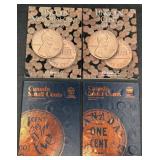 4 Penny Collections Books- US Lincoln & Canadian