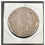 1922 Peace Silver Dollar Coin
