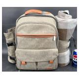 Tan Sunflora 4-Piece Picnic Backpack Set