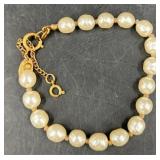 Miriam Haskell Faux Pearl Bracelet