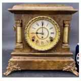 Antique Seth Thomas Mantel Clock Lion Side Details