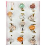 12 Fashion Rings, Various Sizes & Designs