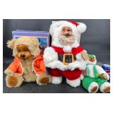 3 Raikes Plush Bears - Santa, Santa