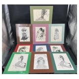 10 Pencil Etching Art Prints by Susan Carovaggio
